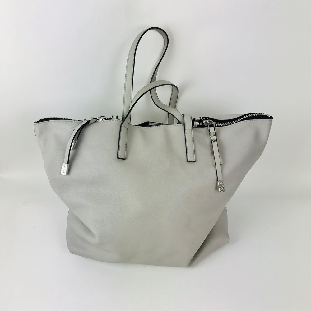 Moda Luxe Large Gray Satchel Purse Hobo Sling